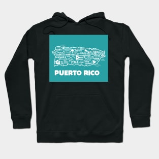 Puerto Rico Map Hoodie